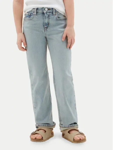 Calvin Klein Jeans Džinsai Šviesiai Straight Fit mėlyna
