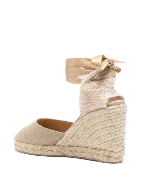 Espadrile Castaner cu pană cu legături