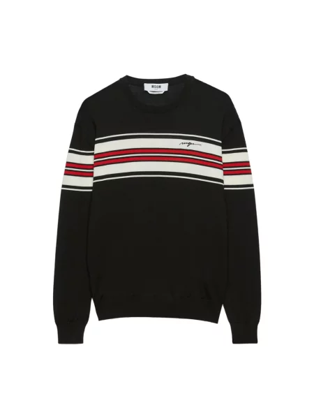 MSGM sweter wełniany czarny