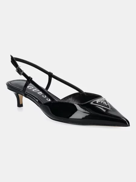Кожени обувки с тънък Guess JESSON FLPJES черно