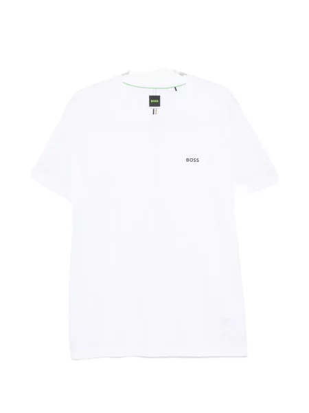 Tricou Boss cu imagine cu decolteu rotund alb