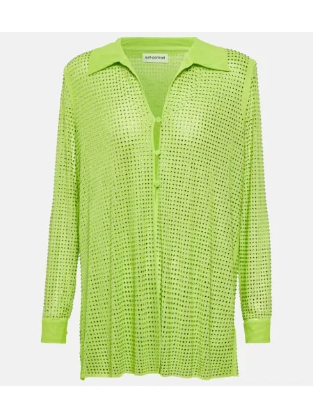 Cămașă Self-portrait verde