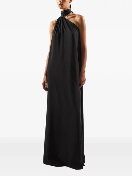 Rochie maxi Taller Marmo cu gât halter negru
