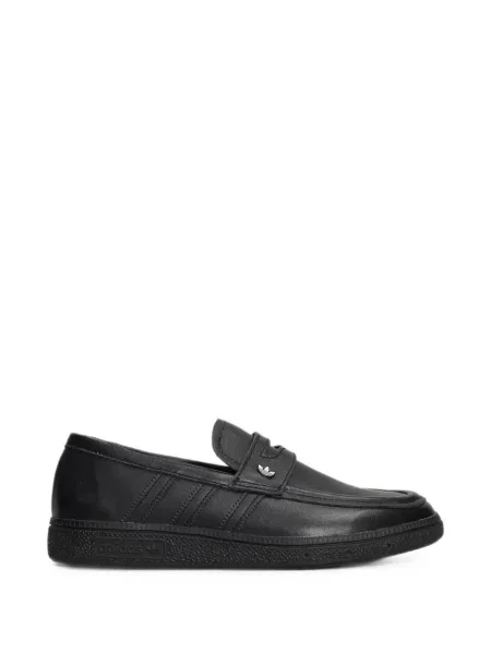 Pantofi loafer Adidas din piele cu autograf negru