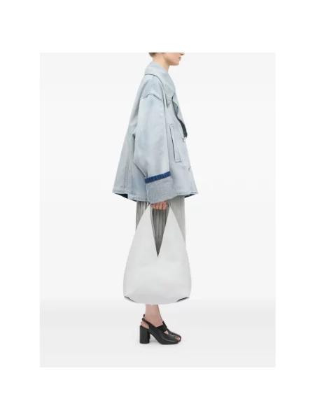 Maison Margiela torebka skórzana szara