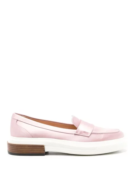 Pantofi loafer Tod's din satin roz