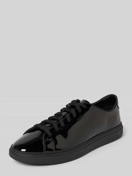 Niskie sneakersy z prawdziwej skóry bydlęcej model KIERAN_TENN_PABND' czarne