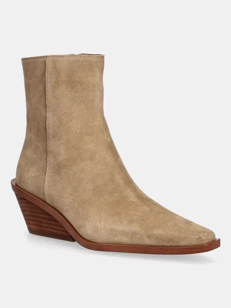 Велурени боти MICHAEL Michael Kors Nash с дебел бежово