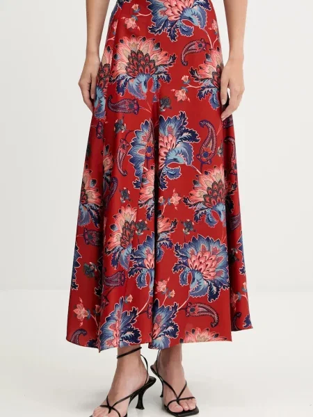 Farm Rio fustă maxi evazați roșu