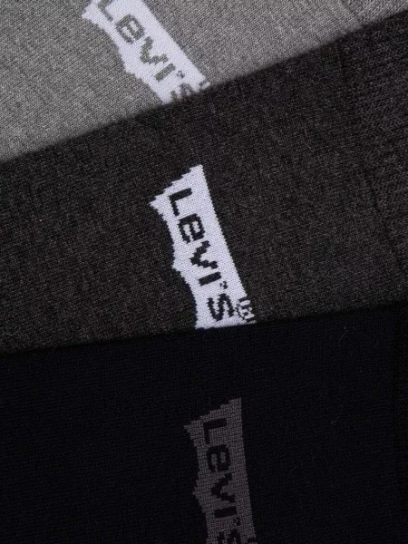 Skarpety z detalami z logo w zestawie 3 szt. Levi's szare