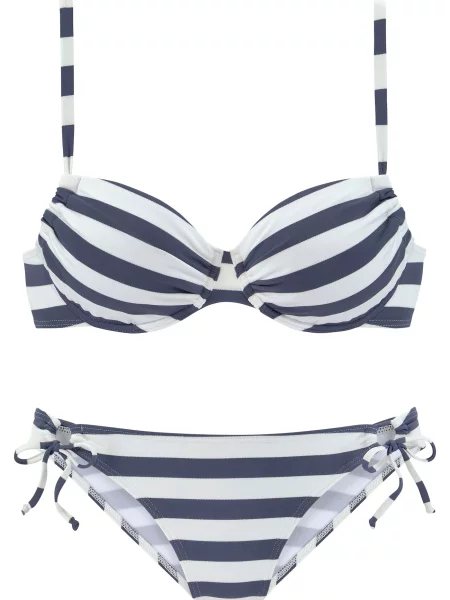 VENICE BEACH Costum de baie două piese bleumarin alb