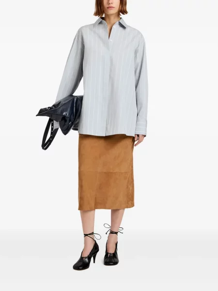 Fustă midi Proenza Schouler până la genunchi maro