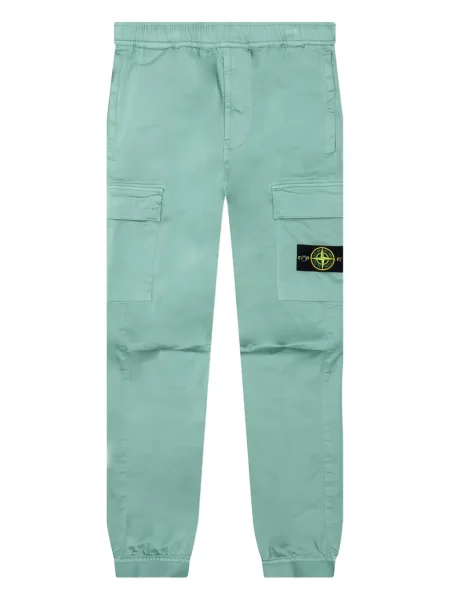 Pantaloni cargo Stone Island cu strasuri verde