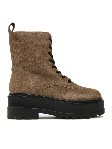 Calvin Klein Jeans Planinarske cipele Flatform Laceup Mg S smeđa