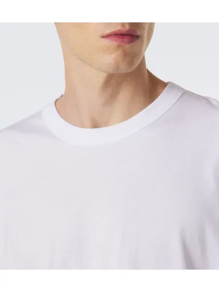 Tricou Dries Van Noten din jerseu alb