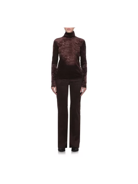 Sweter z golfem D.exterior brązowy