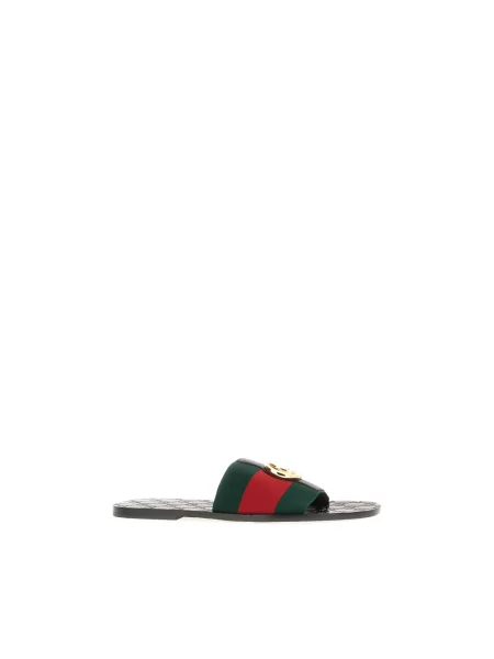 Klapki Gucci skórzane