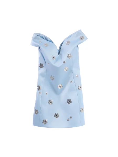 Haftowana sukienka Marc Jacobs niebieska