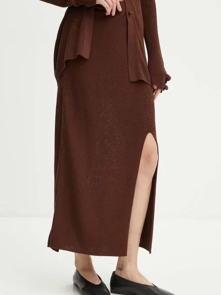 AERON spódnica brązowy maxi prosta