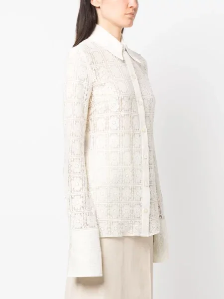 Gėlėta nėriniuota marškiniai Sportmax