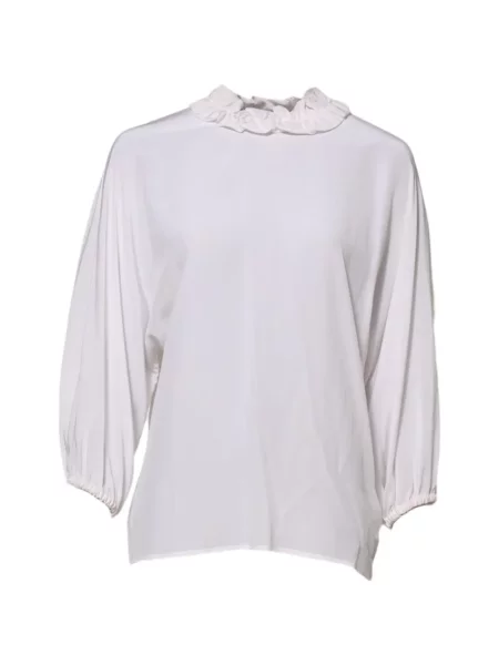 Bluză Dolce & Gabbana de mătase alb