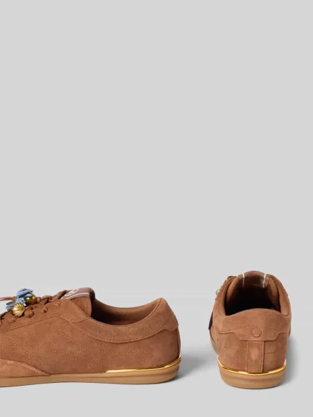 Sneakersy ze skóry z ozdobnymi perełkami model NOLAN LACE UP' Michael Michael Kors