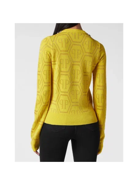 Sweter Philipp Plein żółty