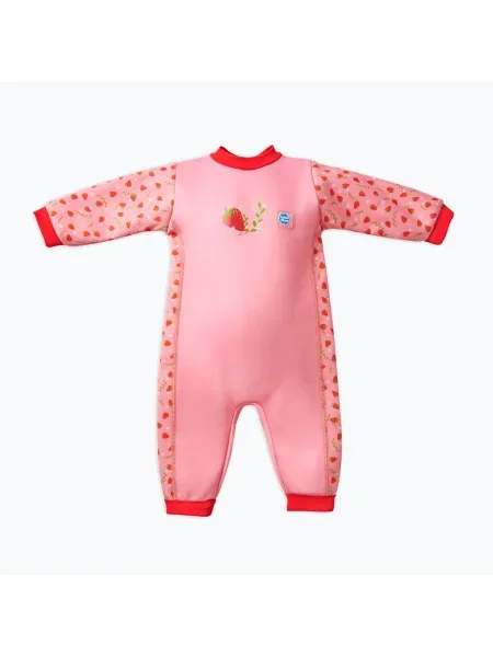 Детски неопренов костюм за плуване Splash About Warm In One strawberry field розово