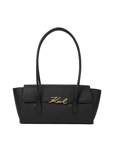 Ročna torba KARL LAGERFELD črna