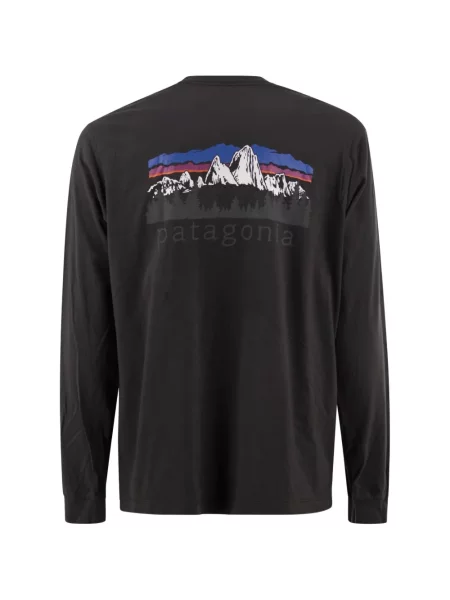 Lung tricou Patagonia negru