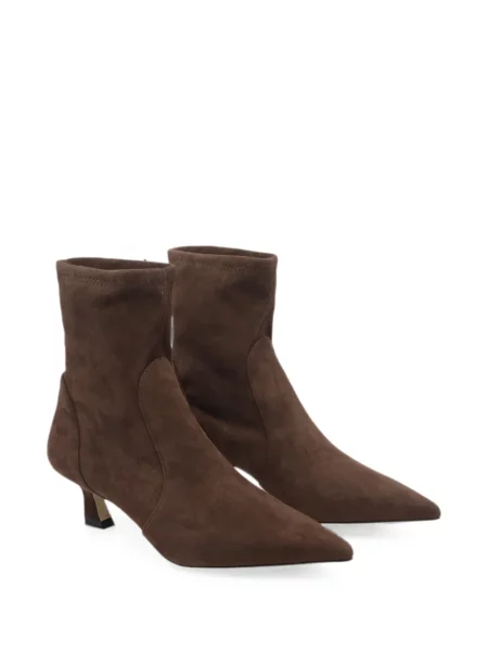 Cizme scurte Stuart Weitzman din piele de căprioară maro