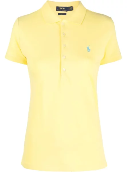 Haftowane polo Polo Ralph Lauren żółte