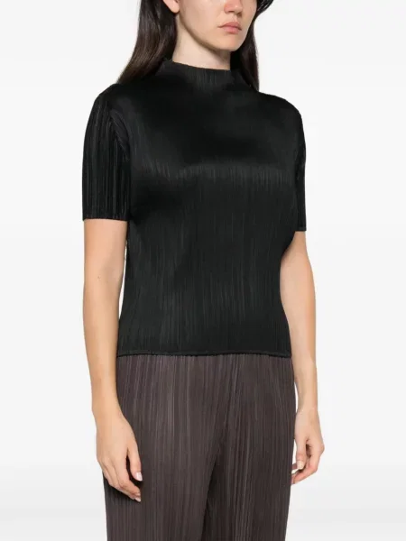 Tricou Pleats Please Issey Miyake negru