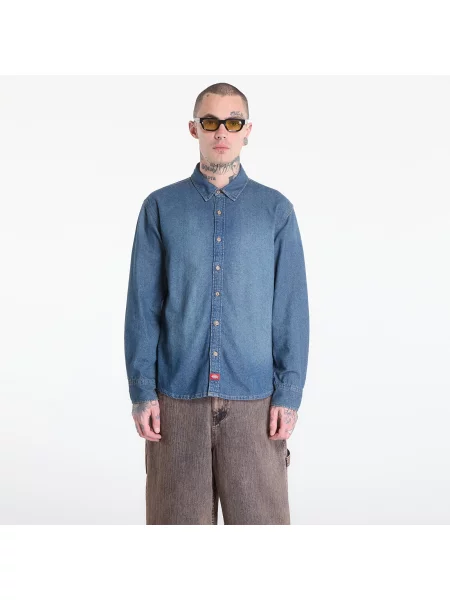 Πουκάμισο Dickies Lightweight Denim Shirt Ls Khaki Tntd Blue XXL μπλε