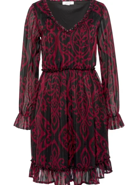 BUFFALO Rochie roșu bordeaux negru