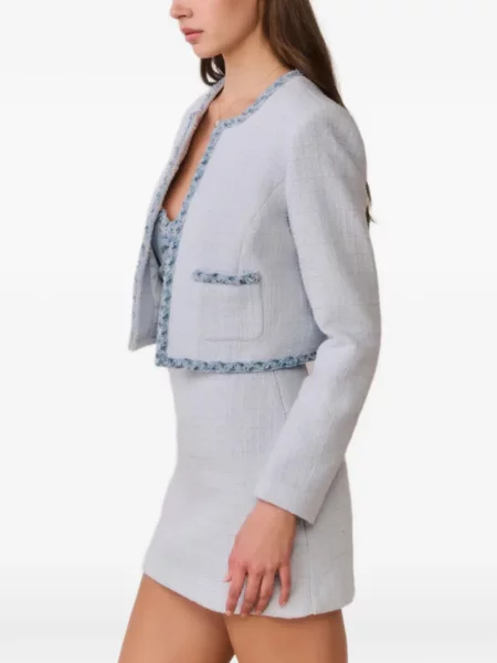 Bouclé geacă de blugi Loveshackfancy albastru