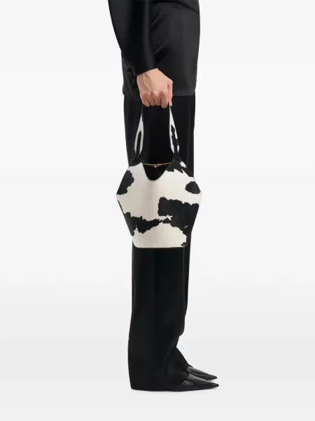 Geantă shopper Khaite alb