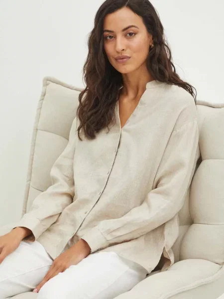 Lanena srajca Medicine bež