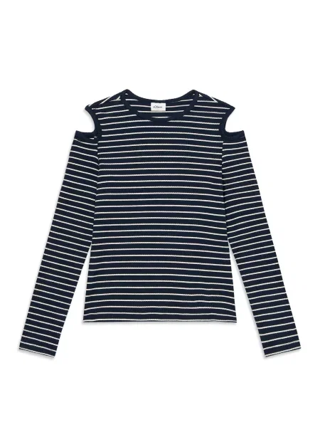 S.Oliver Tricou bleumarin alb