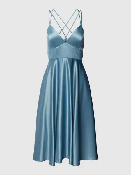 Sukienka koktajlowa ze skrzyżowanymi cienkimi ramiączkami Jake*s Cocktail