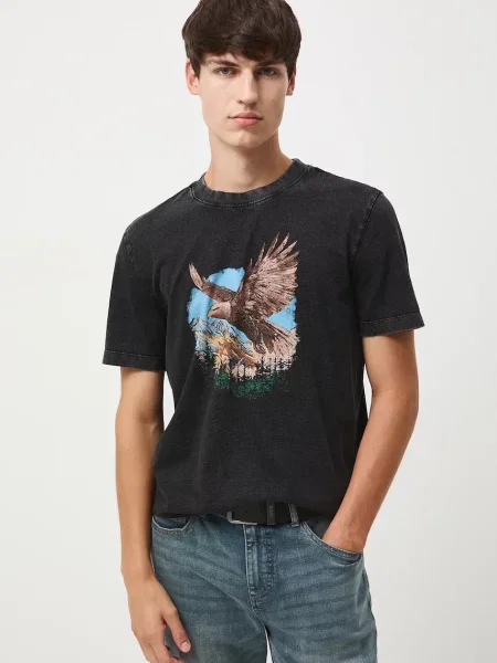 Тениска Medicine с принт черно