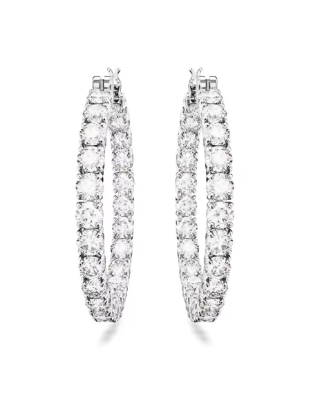 Kolczyki Swarovski szare