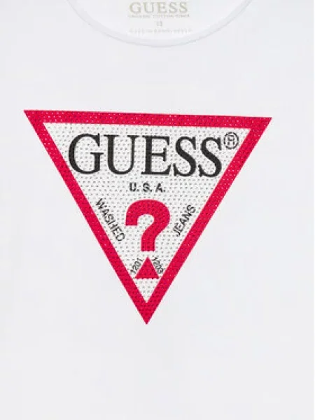 Guess Majica Regular Fit bela