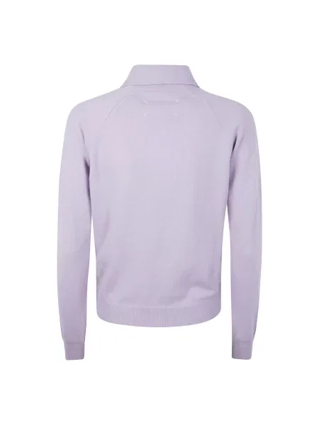 Sweter Maison Margiela wełniany klasyczny fioletowy