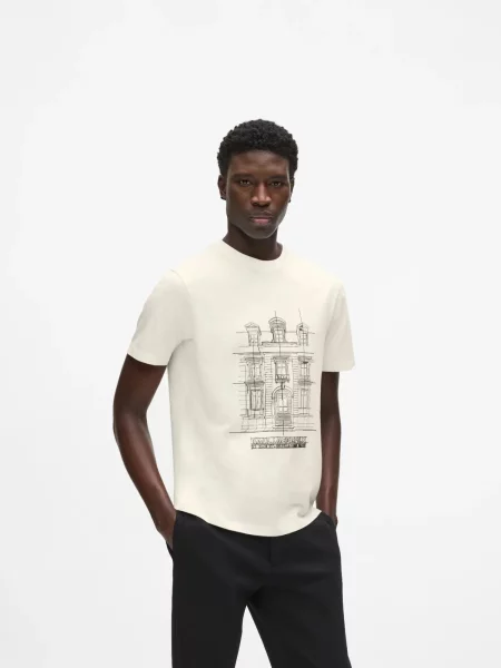 Karl Lagerfeld Tricou crem negru