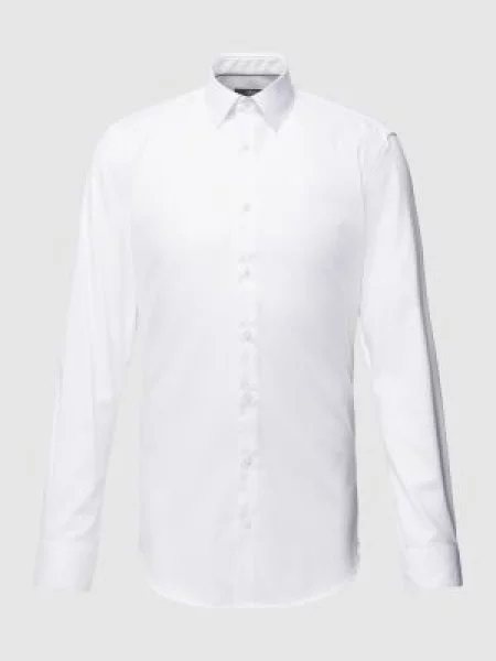 Koszula biznesowa o kroju Super Slim Fit z kołnierzykiem typu kent Jake*s biała