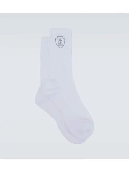 Șosete Brunello Cucinelli tricotate alb