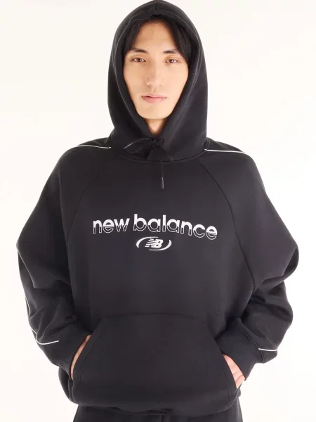 Флісове худі New Balance чорне