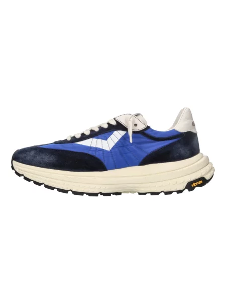 Sneakersy 4b12 skórzane niebieskie