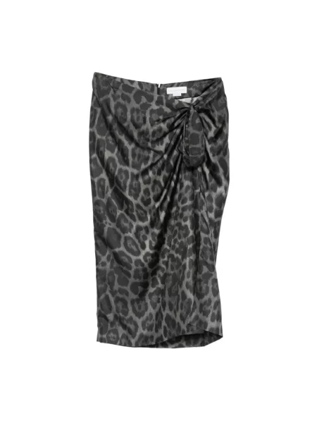 Spódnica midi Stella Mccartney w panterkę asymetryczna do kolan